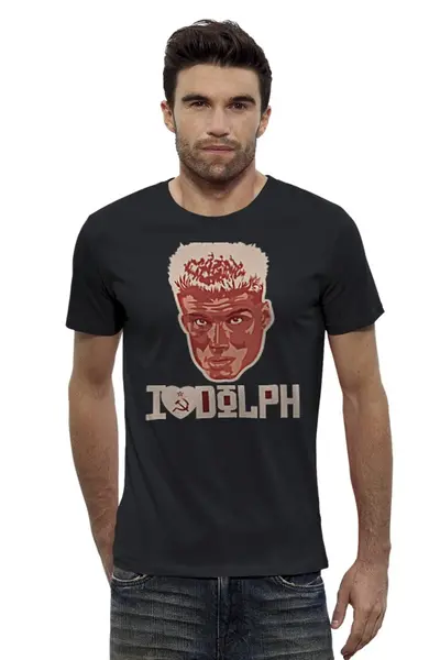 Заказать мужскую футболку в Москве. Футболка базовая Dolph Lundgren от Leichenwagen - готовые дизайны и нанесение принтов.