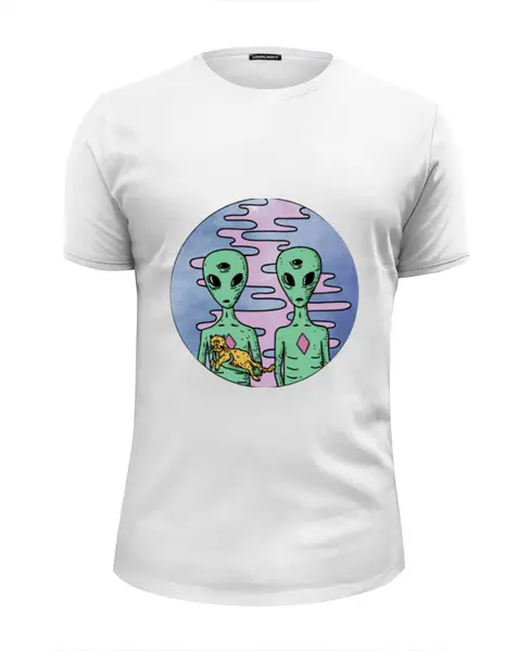 Заказать мужскую футболку в Москве. Футболка базовая Инопланетянин от YellowCloverShop - готовые дизайны и нанесение принтов.