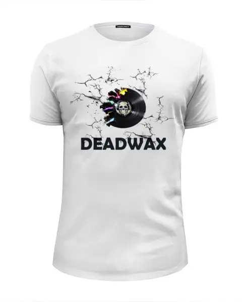 Заказать мужскую футболку в Москве. Футболка базовая DEADWAX (Смертельный Vinyl) от TheAndarz  - готовые дизайны и нанесение принтов.