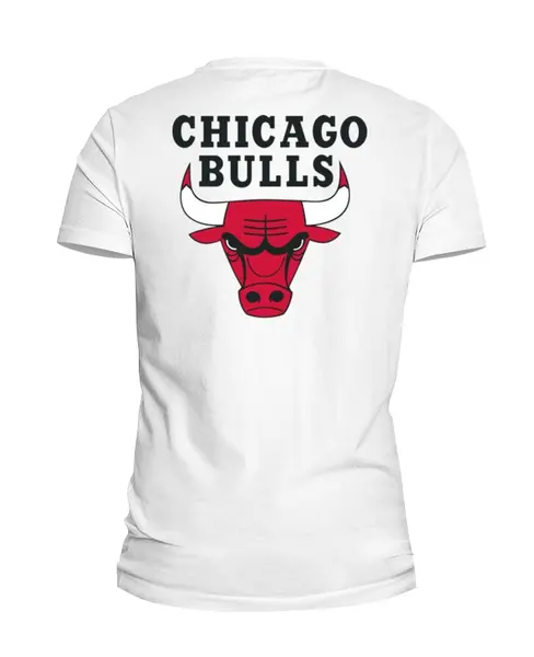 Заказать мужскую футболку в Москве. Футболка базовая Chicago bulls от Олег - готовые дизайны и нанесение принтов.