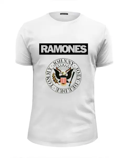 Заказать мужскую футболку в Москве. Футболка базовая Ramones от торгаш - готовые дизайны и нанесение принтов.