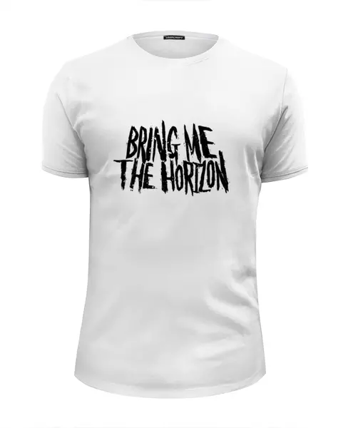 Заказать мужскую футболку в Москве. Футболка базовая Bring Me The Horizon от BURNSHIRTS - готовые дизайны и нанесение принтов.