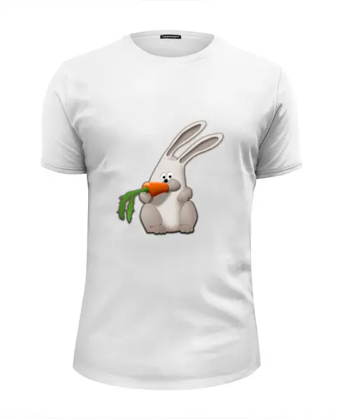 Заказать мужскую футболку в Москве. Футболка базовая Морковка от THE_NISE  - готовые дизайны и нанесение принтов.