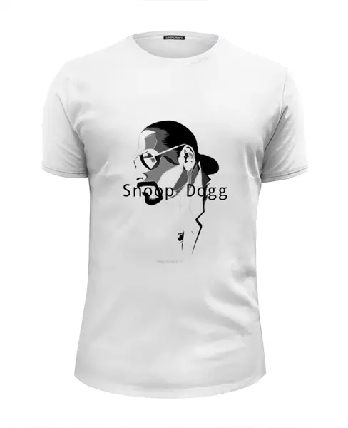 Заказать мужскую футболку в Москве. Футболка базовая Snoop Dogg от Fedor - готовые дизайны и нанесение принтов.