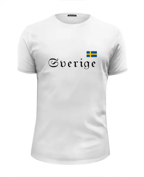 Заказать мужскую футболку в Москве. Футболка базовая Sverige gothic от sergey48 - готовые дизайны и нанесение принтов.