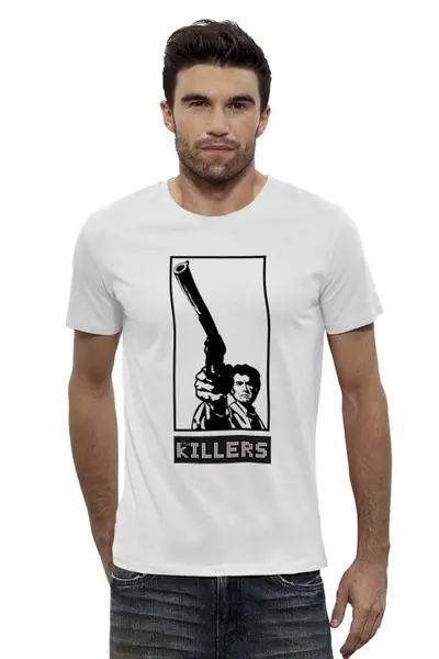 Заказать мужскую футболку в Москве. Футболка базовая The Killers от cherdantcev - готовые дизайны и нанесение принтов.