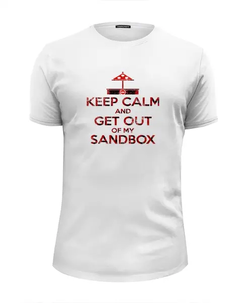 Заказать мужскую футболку в Москве. Футболка базовая Keep calm от eskiss - готовые дизайны и нанесение принтов.