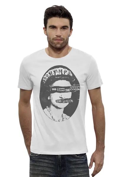 Заказать мужскую футболку в Москве. Футболка базовая Sex Pistols от geekbox - готовые дизайны и нанесение принтов.