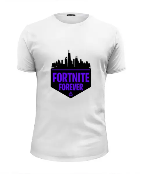 Заказать мужскую футболку в Москве. Футболка базовая Fortnite от THE_NISE  - готовые дизайны и нанесение принтов.