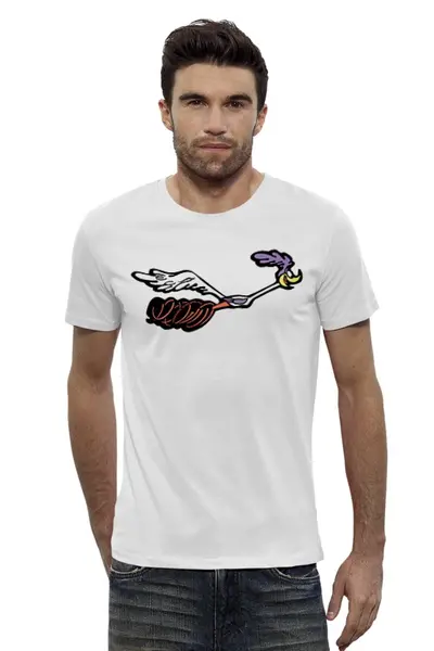 Заказать мужскую футболку в Москве. Футболка базовая Roadrunner T-shirt от owdc - готовые дизайны и нанесение принтов.