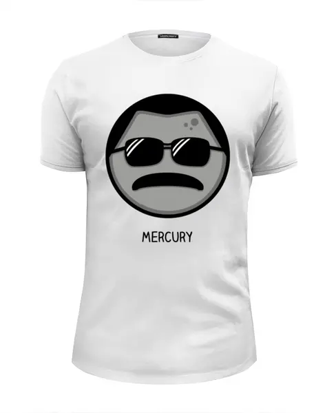 Заказать мужскую футболку в Москве. Футболка базовая Фредди Меркьюри (Queen) от coolmag - готовые дизайны и нанесение принтов.