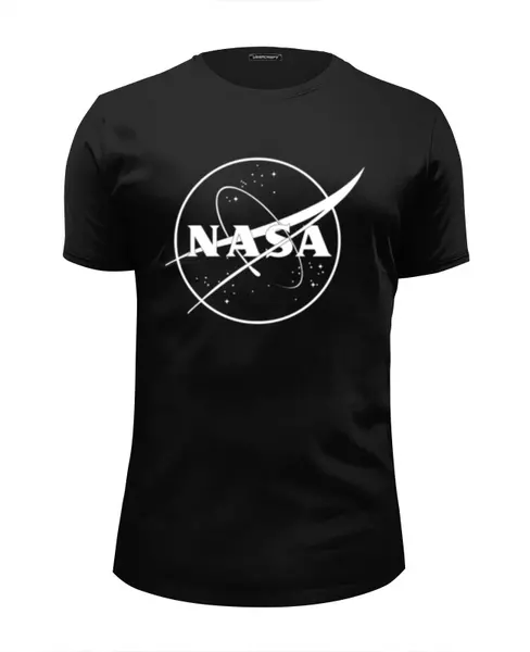 Заказать мужскую футболку в Москве. Футболка базовая NASA  от DESIGNER   - готовые дизайны и нанесение принтов.