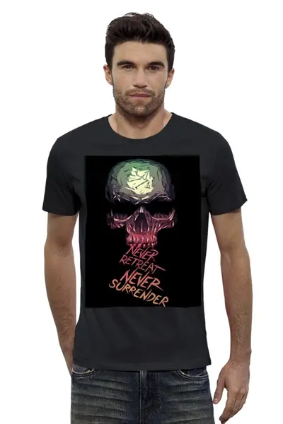 Заказать мужскую футболку в Москве. Футболка базовая Skull - 3 от Vladec11 - готовые дизайны и нанесение принтов.