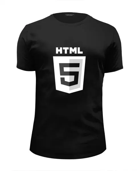 Заказать мужскую футболку в Москве. Футболка базовая dark html5 от keetekat - готовые дизайны и нанесение принтов.