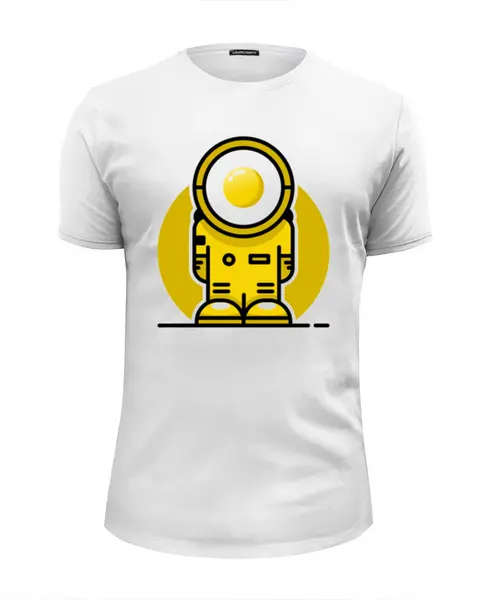 Заказать мужскую футболку в Москве. Футболка базовая космонавт от queen  - готовые дизайны и нанесение принтов.