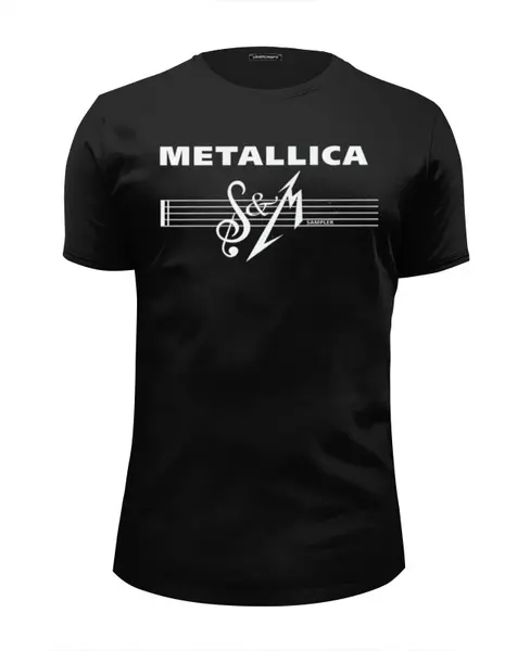 Заказать мужскую футболку в Москве. Футболка базовая Metallica от Leichenwagen - готовые дизайны и нанесение принтов.