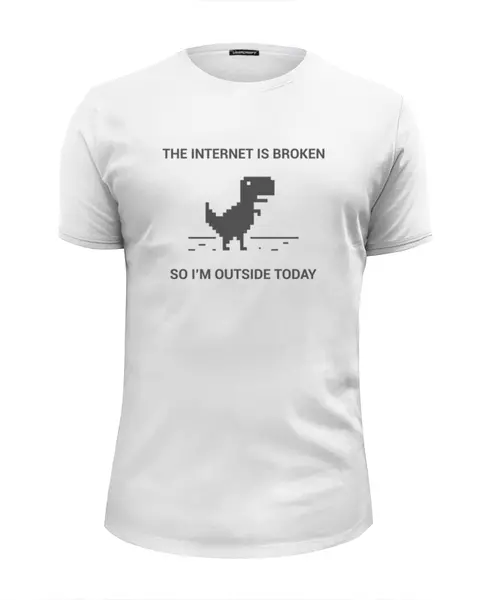 Заказать мужскую футболку в Москве. Футболка базовая The internet is broken... от geekbox - готовые дизайны и нанесение принтов.