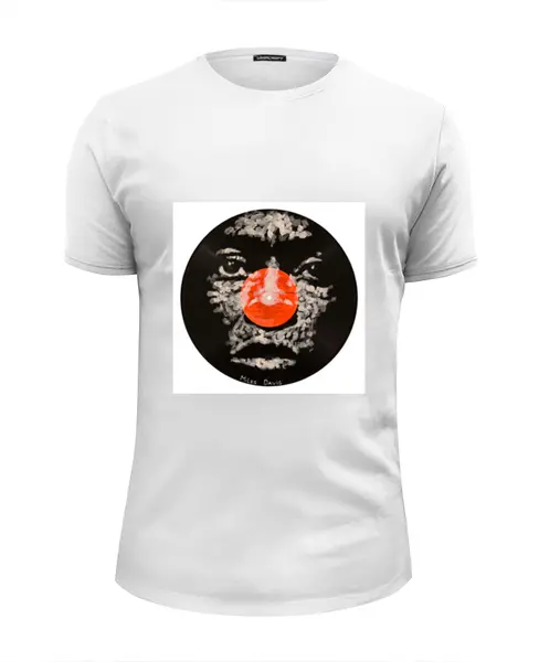 Заказать мужскую футболку в Москве. Футболка базовая Miles Davis от ermolenkoyuriart@gmail.com - готовые дизайны и нанесение принтов.
