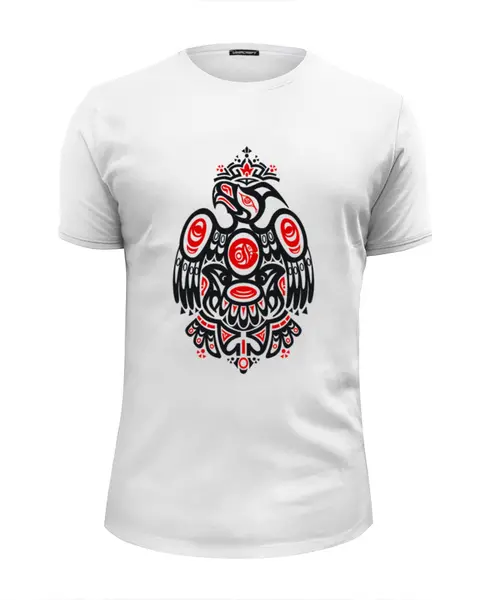 Заказать мужскую футболку в Москве. Футболка базовая Полинезийский орел от Алиса Арифулина - готовые дизайны и нанесение принтов.