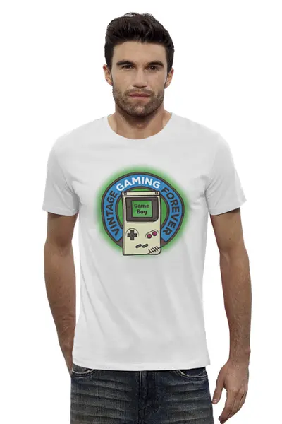 Заказать мужскую футболку в Москве. Футболка базовая GameBoy от Мурад Мокран - готовые дизайны и нанесение принтов.