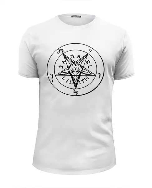 Заказать мужскую футболку в Москве. Футболка базовая Satanic от alex_alex - готовые дизайны и нанесение принтов.