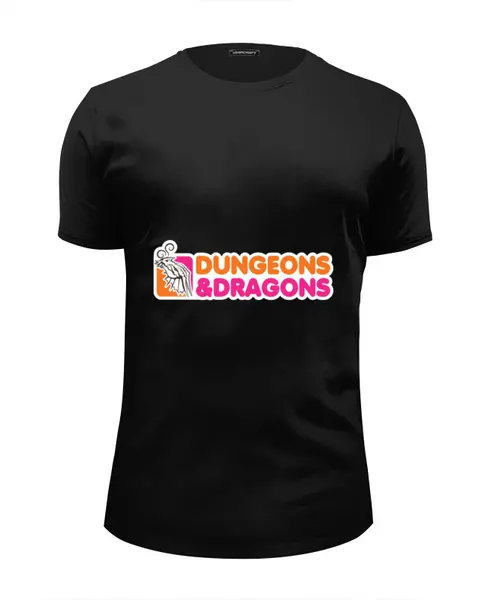 Заказать мужскую футболку в Москве. Футболка базовая Dungeons & Dragons от fanart - готовые дизайны и нанесение принтов.