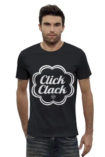 Заказать мужскую футболку в Москве. Футболка базовая Click Clack TC от typoclothes - готовые дизайны и нанесение принтов.