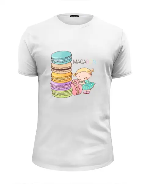 Заказать мужскую футболку в Москве. Футболка базовая macaron от наталья  - готовые дизайны и нанесение принтов.
