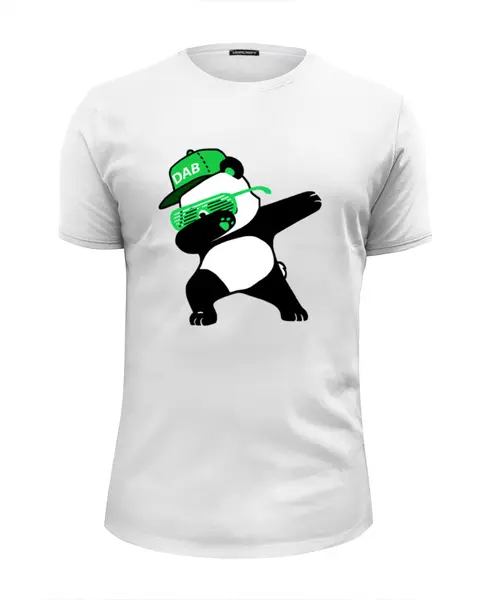 Заказать мужскую футболку в Москве. Футболка базовая Dab Panda  от DESIGNER   - готовые дизайны и нанесение принтов.