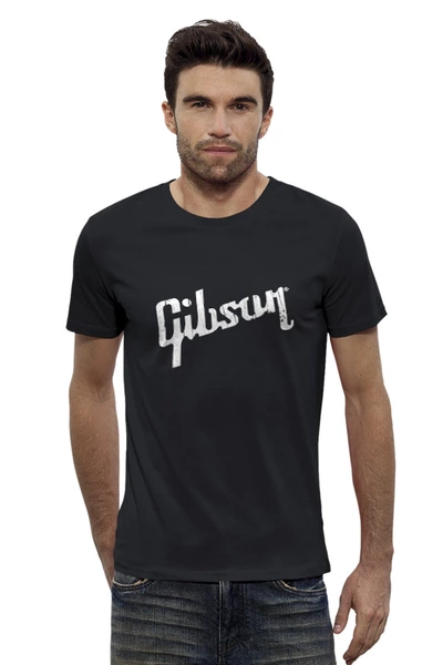 Заказать мужскую футболку в Москве. Футболка базовая Gibson. Les Paul. от Djimas Leonki - готовые дизайны и нанесение принтов.
