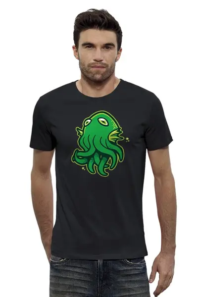 Заказать мужскую футболку в Москве. Футболка базовая Octopus / Осьминог от crash - готовые дизайны и нанесение принтов.