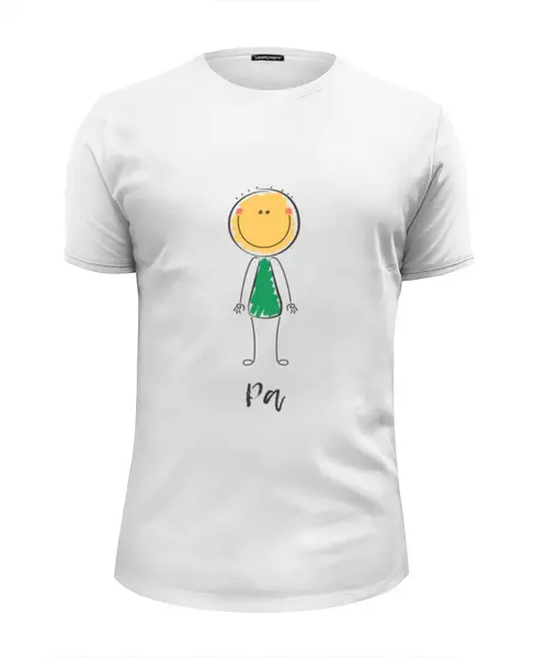 Заказать мужскую футболку в Москве. Футболка базовая Pa's shirt от Maks Lange - готовые дизайны и нанесение принтов.