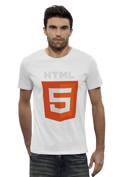 Заказать мужскую футболку в Москве. Футболка базовая HTML5 от pyzhik - готовые дизайны и нанесение принтов.