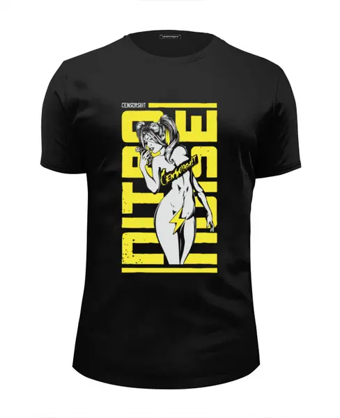 Заказать мужскую футболку в Москве. Футболка базовая Nitronoise \ Censorsh!t от OEX design - готовые дизайны и нанесение принтов.