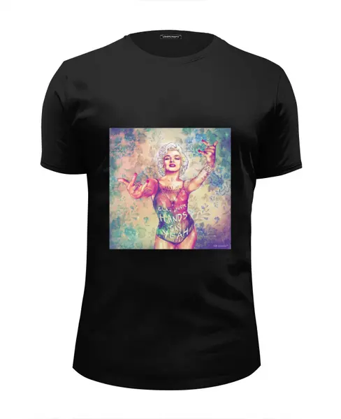 Заказать мужскую футболку в Москве. Футболка базовая Marilyn Monroe от Vladec11 - готовые дизайны и нанесение принтов.