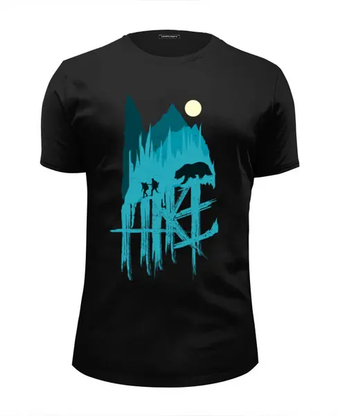 Заказать мужскую футболку в Москве. Футболка базовая Hiking от oneredfoxstore@gmail.com - готовые дизайны и нанесение принтов.