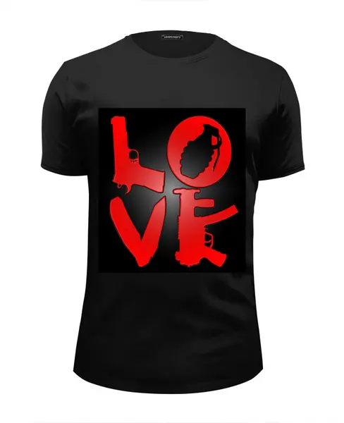 Заказать мужскую футболку в Москве. Футболка базовая Love - 1 от Vladec11 - готовые дизайны и нанесение принтов.