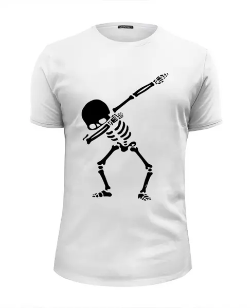 Заказать мужскую футболку в Москве. Футболка базовая Скелет Танцует Дэб от MariYang  - готовые дизайны и нанесение принтов.