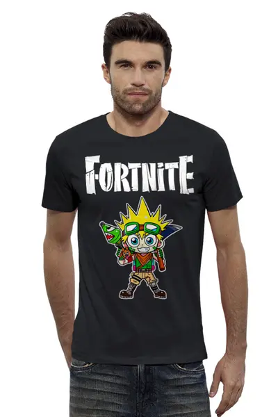Заказать мужскую футболку в Москве. Футболка базовая FORTNITE от balden - готовые дизайны и нанесение принтов.