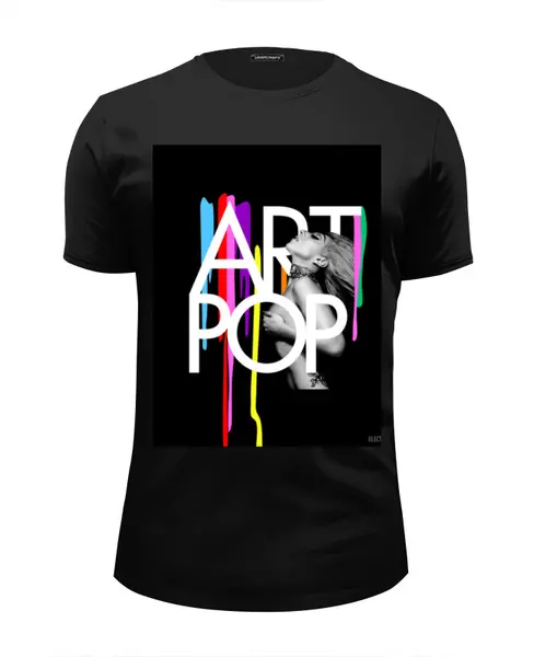 Заказать мужскую футболку в Москве. Футболка базовая ARTPOP Lady Gaga от ladygaga - готовые дизайны и нанесение принтов.