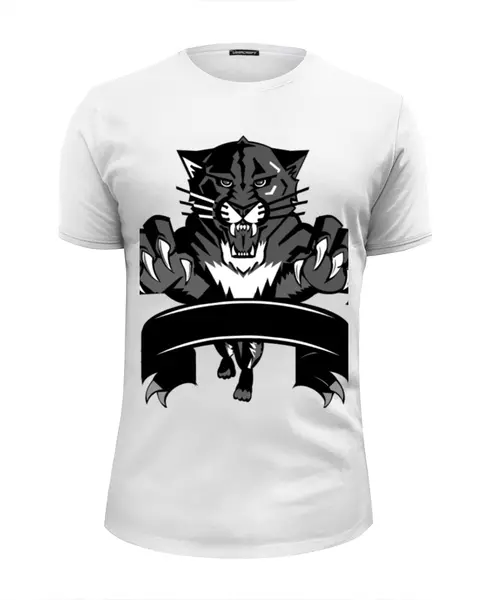 Заказать мужскую футболку в Москве. Футболка базовая чёрный тигр  от Sasha Konyavy - готовые дизайны и нанесение принтов.