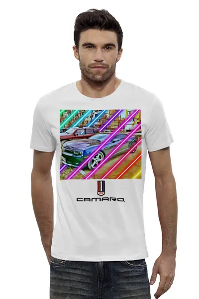 Заказать мужскую футболку в Москве. Футболка базовая Camaro RS от TheAndarz  - готовые дизайны и нанесение принтов.