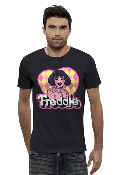 Заказать мужскую футболку в Москве. Футболка базовая Freddie Mercury  от T-shirt print  - готовые дизайны и нанесение принтов.