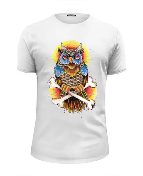 Заказать мужскую футболку в Москве. Футболка базовая Mysterious Owl от priceless - готовые дизайны и нанесение принтов.