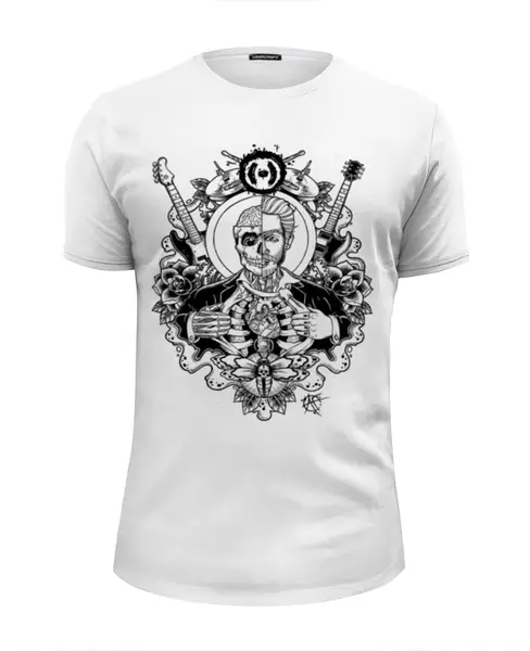 Заказать мужскую футболку в Москве. Футболка базовая Art Horror от Leichenwagen - готовые дизайны и нанесение принтов.