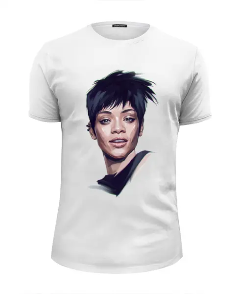 Заказать мужскую футболку в Москве. Футболка базовая Rihanna от kreed - готовые дизайны и нанесение принтов.