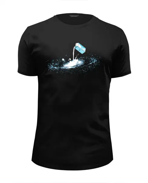 Заказать мужскую футболку в Москве. Футболка базовая Молочная галактика от printik - готовые дизайны и нанесение принтов.