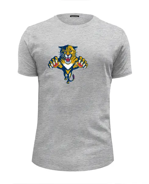 Заказать мужскую футболку в Москве. Футболка базовая Florida Panthers от olala - готовые дизайны и нанесение принтов.