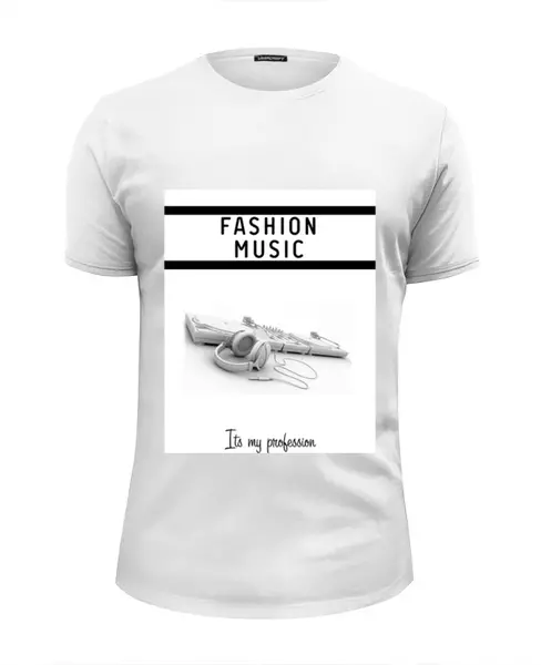 Заказать мужскую футболку в Москве. Футболка базовая Fashion music от Aleksey Sinyakov - готовые дизайны и нанесение принтов.