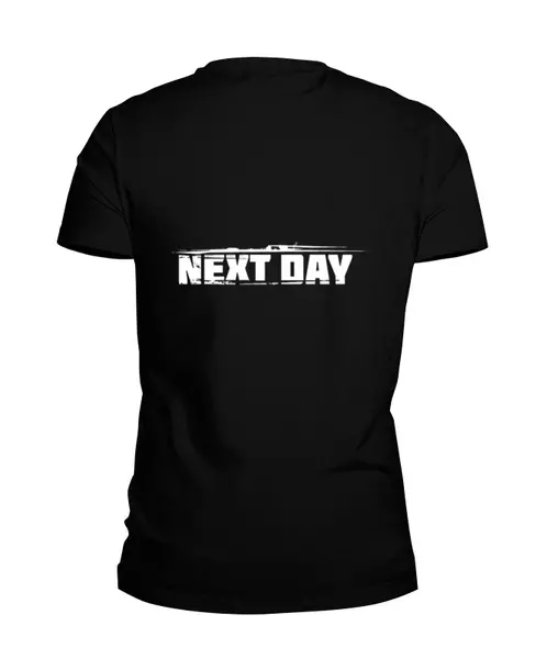 Заказать мужскую футболку в Москве. Футболка базовая Next Day survival от Leichenwagen - готовые дизайны и нанесение принтов.